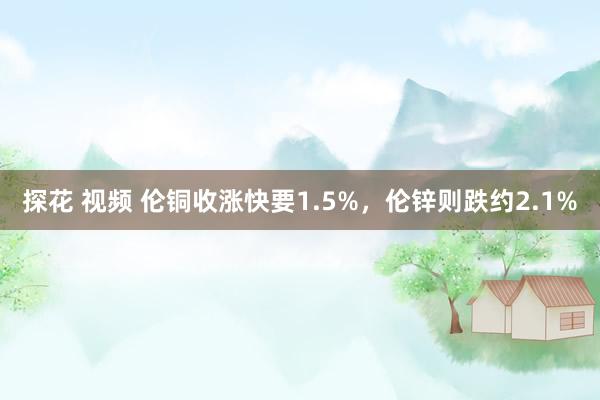 探花 视频 伦铜收涨快要1.5%，伦锌则跌约2.1%