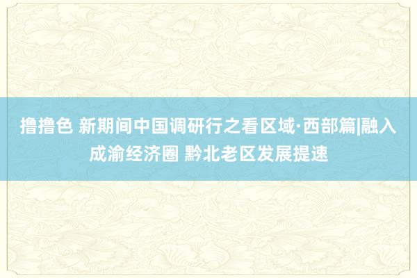 撸撸色 新期间中国调研行之看区域·西部篇|融入成渝经济圈 黔北老区发展提速