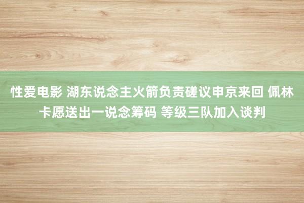 性爱电影 湖东说念主火箭负责磋议申京来回 佩林卡愿送出一说念筹码 等级三队加入谈判