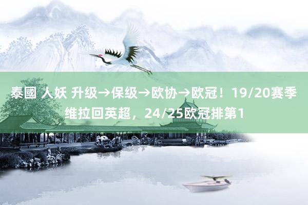 泰國 人妖 升级→保级→欧协→欧冠！19/20赛季维拉回英超，24/25欧冠排第1