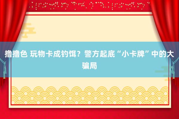 撸撸色 玩物卡成钓饵？警方起底“小卡牌”中的大骗局