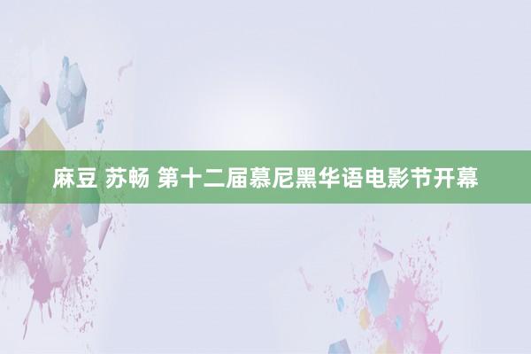 麻豆 苏畅 第十二届慕尼黑华语电影节开幕