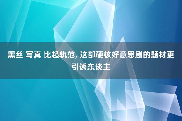 黑丝 写真 比起轨范, 这部硬核好意思剧的题材更引诱东谈主